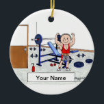 Weightlifter - Male Ceramic Ornament<br><div class="desc">Personalised Weightlifter - Male</div>