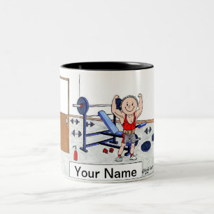 Weightlifter - Male   Two-Tone Coffee Mug