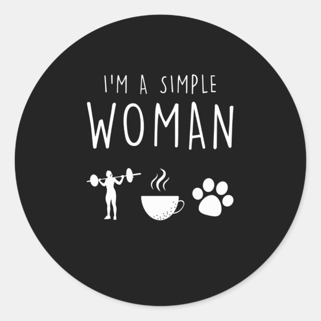 Weightlifter Saying Classic Round Sticker (Front)