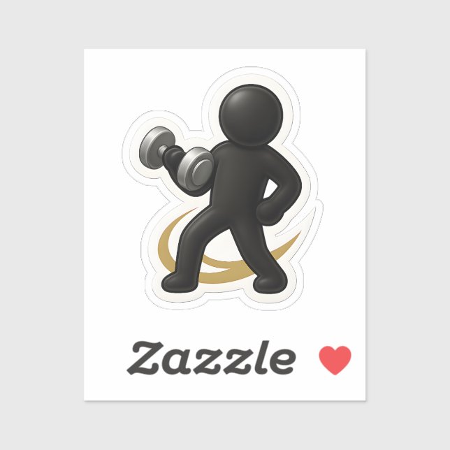 Weightlifter Sticker – Gym & Fitness (Sheet)