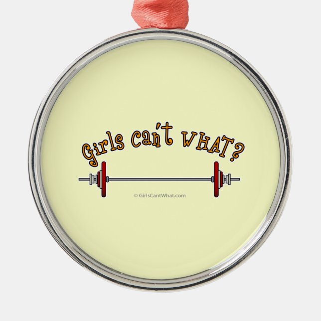 Weightlifting - Barbell Metal Ornament (Front)