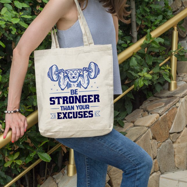 Weightlifting Bear Tote Bag (Creator Uploaded)