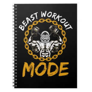 Weightlifting Beast Workout Gorilla Notebook