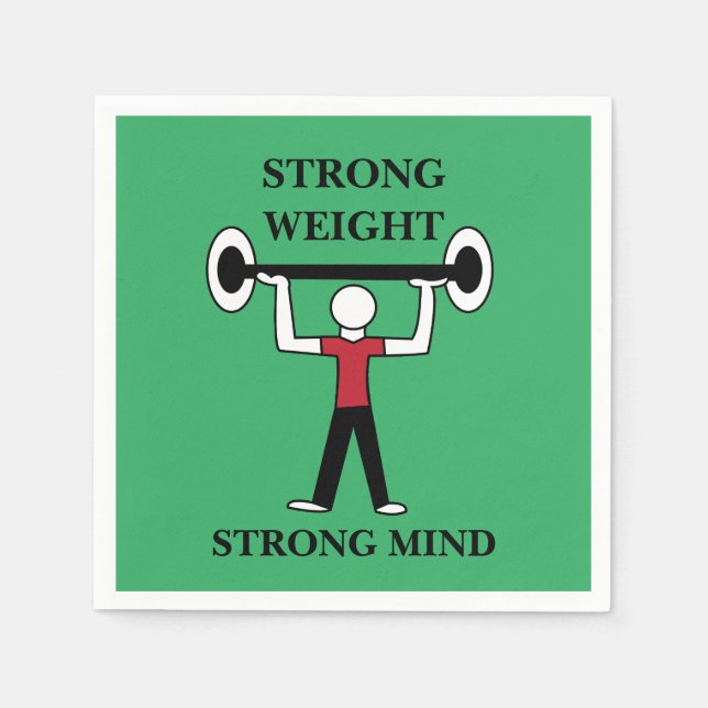 Weightlifting Bodybuilder Fitness Gym Napkin (Front)