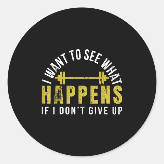 Weightlifting Bodybuilder Muscle Barbell Exercise  Classic Round Sticker (Front)