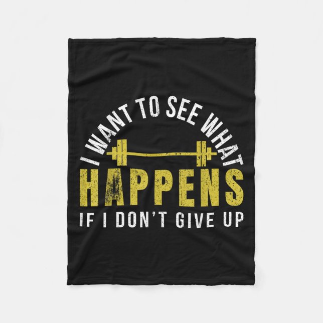 Weightlifting Bodybuilder Muscle Barbell Exercise  Fleece Blanket (Front)