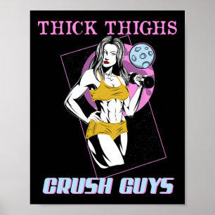 Weightlifting Bodybuilding Fitness Thick Thighs Cr Poster