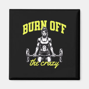 Weightlifting Bodybuilding Muscles Trainer Saying Magnet