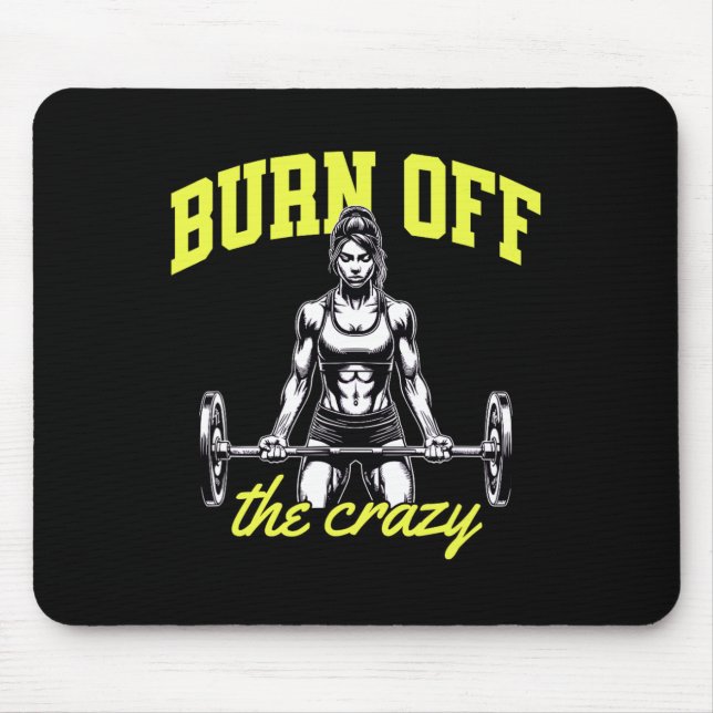 Weightlifting Bodybuilding Muscles Trainer Saying  Mouse Pad (Front)
