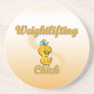 Weightlifting Chick Coaster