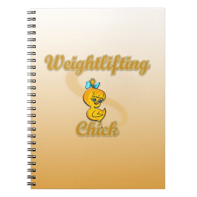 Weightlifting Chick Notebook (Front)