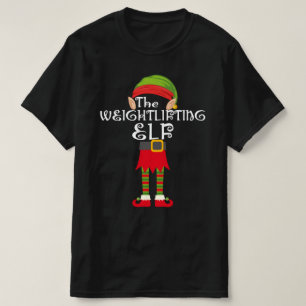 weightlifting elf family matching christmas T-Shirt