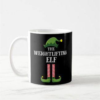 Weightlifting Elf Matching Family Group Christmas  Coffee Mug