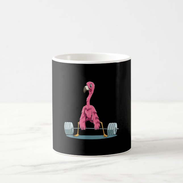 Weightlifting Flamingo Deadlifting Flamingo Coffee Mug (Center)