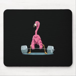 Weightlifting Flamingo Deadlifting Flamingo Mouse Pad