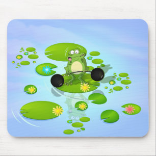 Weightlifting Frog Mouse Pad
