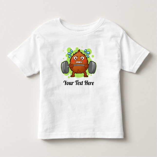 Weightlifting Funny Gym Fitness Coconut Toddler T-Shirt (Front)