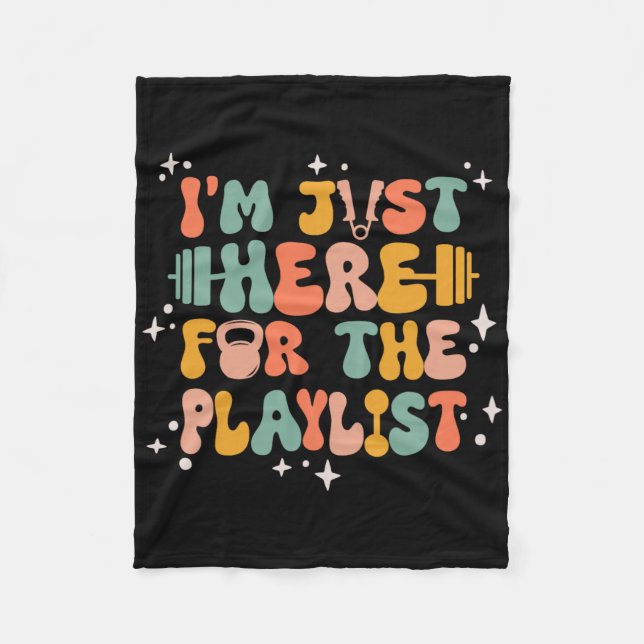 Weightlifting Funny Gym Workout Women Exercise  Fleece Blanket (Front)