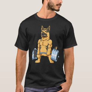 Weightlifting German Shepherd Deadlifting German S T-Shirt