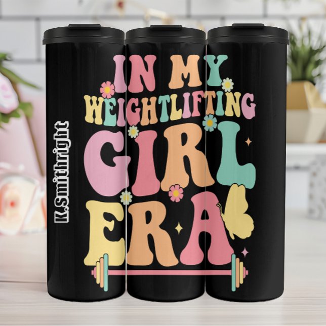 Weightlifting Girl Era Colourful Graphic Thermal Tumbler (Creator Uploaded)