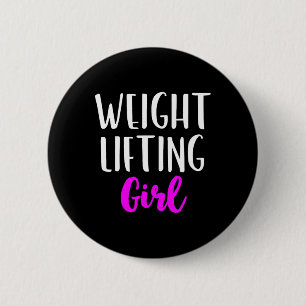 Weightlifting Girl Women Weightlifter Bodybuilding 6 Cm Round Badge
