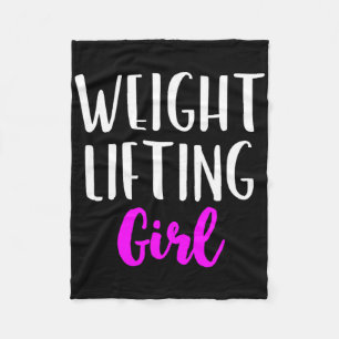 Weightlifting Girl Women Weightlifter Bodybuilding Fleece Blanket