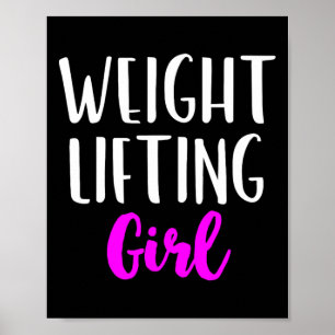 Weightlifting Girl Women Weightlifter Bodybuilding Poster