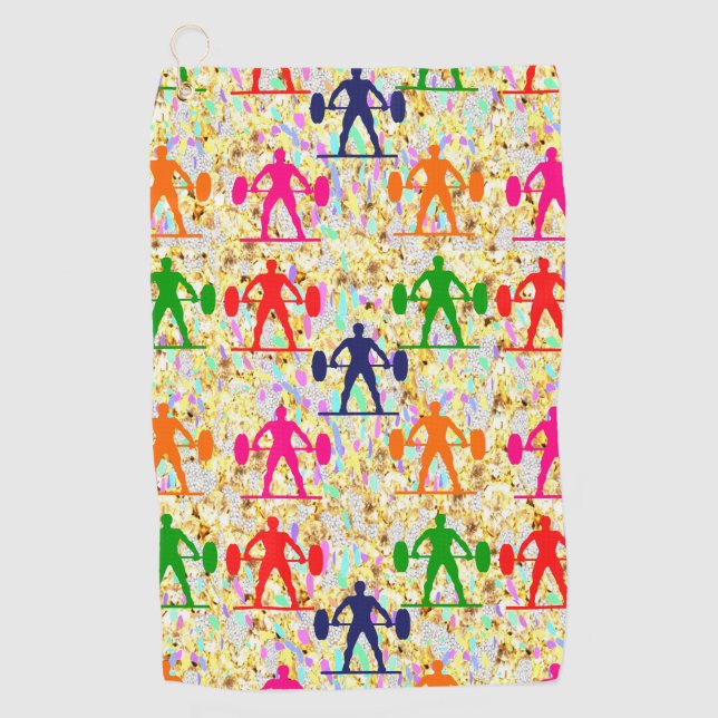 Weightlifting   golf towel (Front)