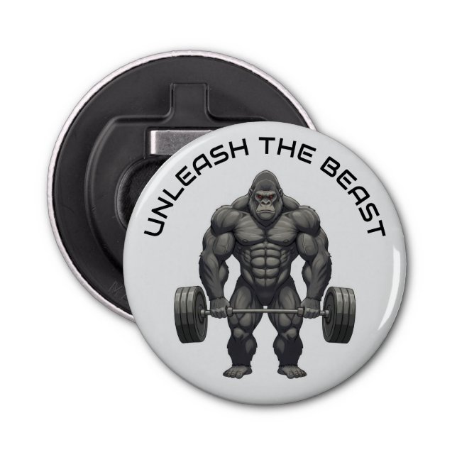Weightlifting Gorilla Bottle Opener (Front)