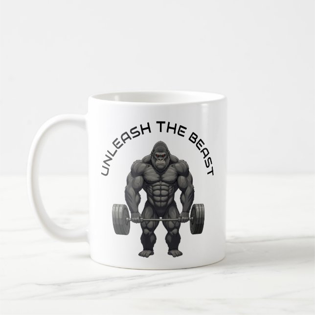 Weightlifting Gorilla Coffee Mug (Left)