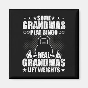 Weightlifting Grandma Bodybuilding Weightlifting W Magnet
