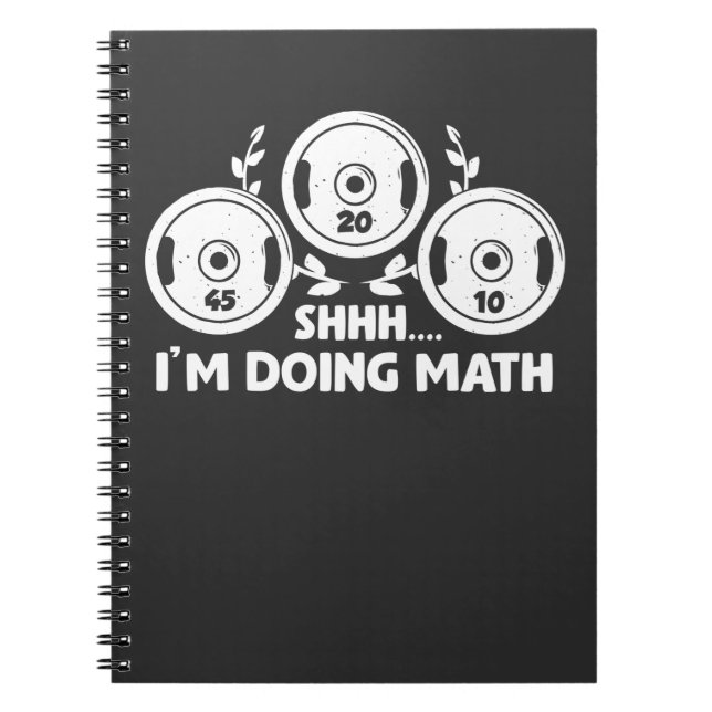 Weightlifting Gym Fitness Math Weights Calculation Notebook (Front)