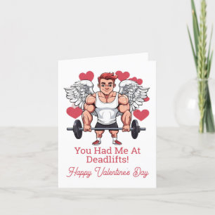 Weightlifting Gym Fitness Trainer Valentine's Holiday Card