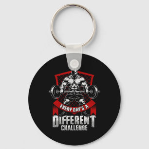 Weightlifting Gym Workout Every Day’s A Different Key Ring