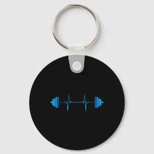Weightlifting Heartbeat - Bodybuilding Key Ring