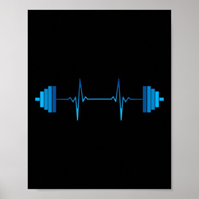 Weightlifting Heartbeat - Bodybuilding  Poster (Front)