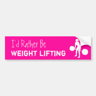 Weightlifting - I'd Rather Be Weight Lifting Bumper Sticker