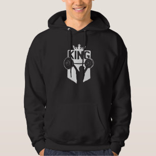 Weightlifting King Workout Gym Motivation Dumbbell Hoodie