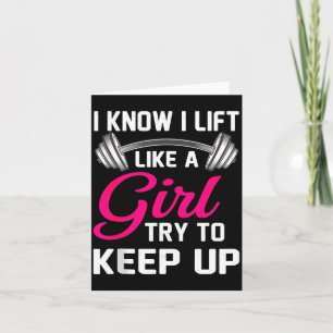 Weightlifting Lift Like A Girl Design Funny Wer Li Card