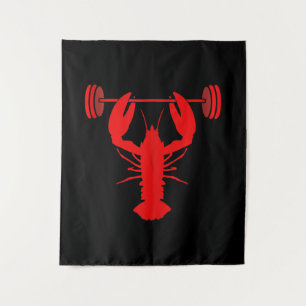 Weightlifting Lobster Bodybuilder At Gym Tapestry