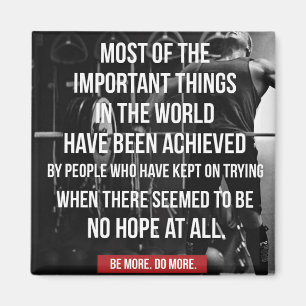 Weightlifting Motivational Words - Workout Magnet