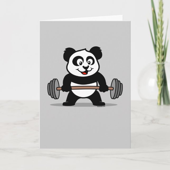 Weightlifting Panda Card (Front)