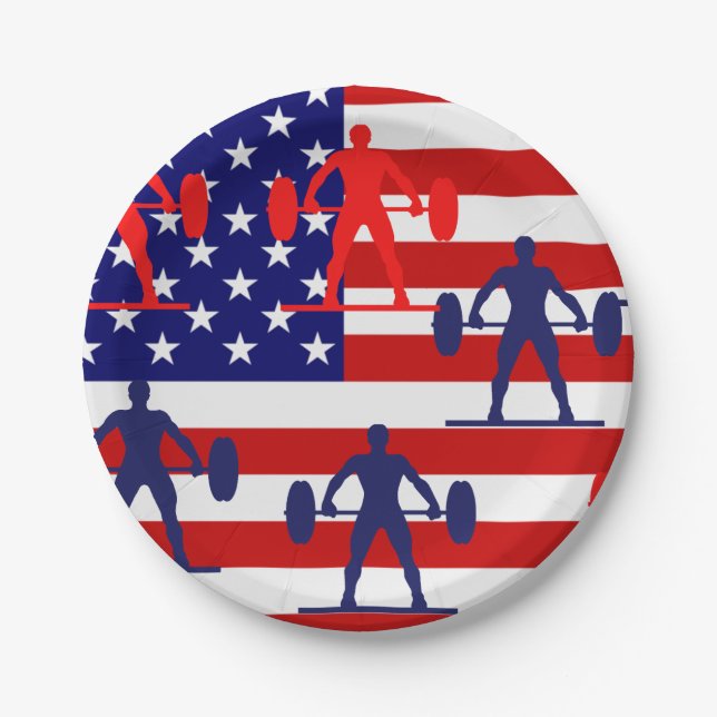 Weightlifting Paper Plate (Front)