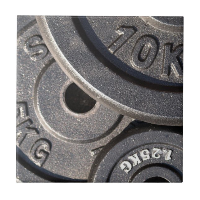 Weightlifting Plates Tile (Front)