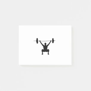 Weightlifting Post-it Notes