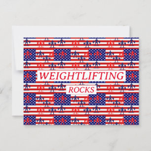WEIGHTLIFTING POSTCARD
