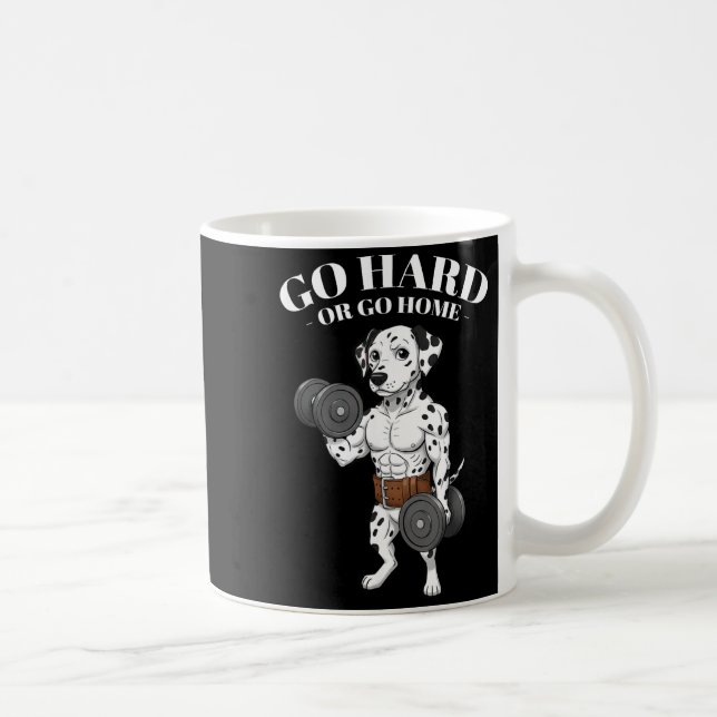 Weightlifting Quotes, Go Hard, Train Hard Bodybuil Coffee Mug (Right)