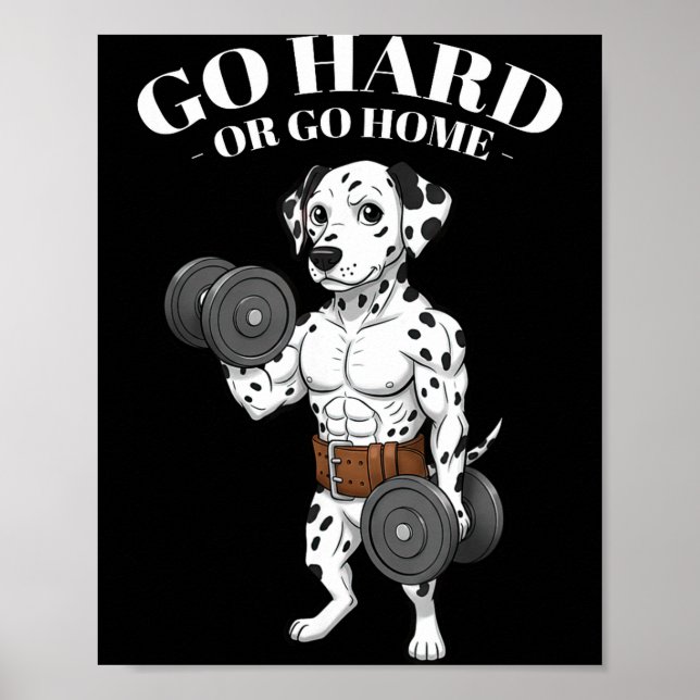 Weightlifting Quotes, Go Hard, Train Hard Bodybuil Poster (Front)