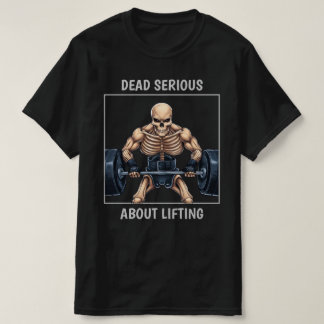 Weightlifting Skeleton Black T-Shirt