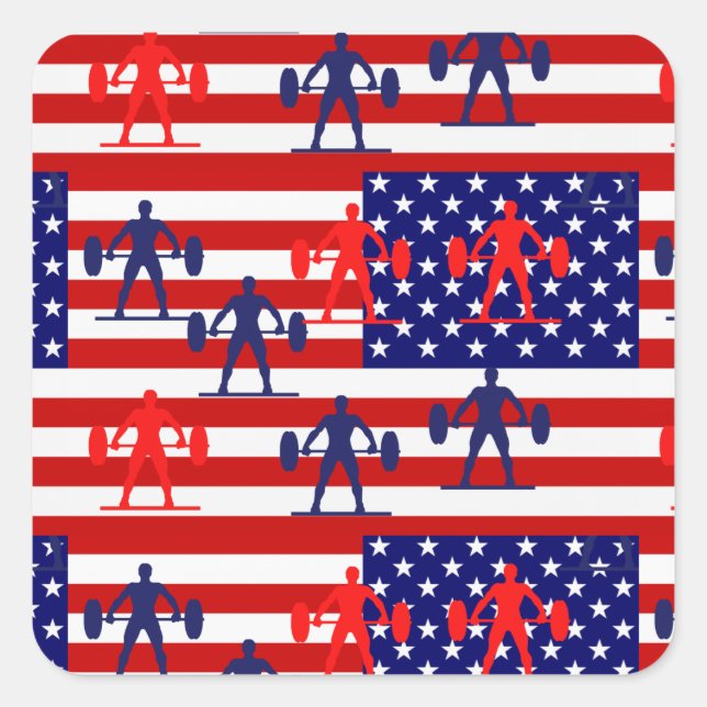 WEIGHTLIFTING  SQUARE STICKER (Front)
